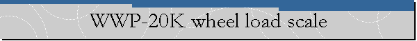 WWP-20K wheel load scale